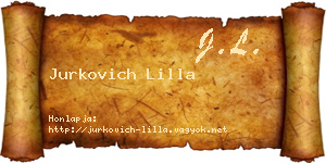 Jurkovich Lilla névjegykártya