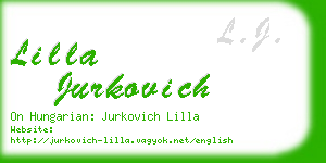 lilla jurkovich business card